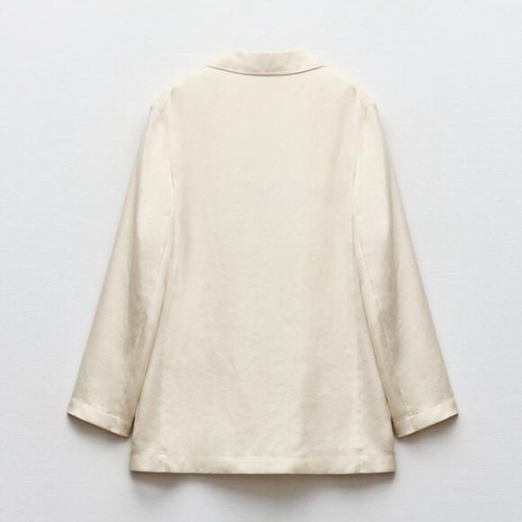 ZARA OVERSIZED FLOWING BLAZER - Picture 5 of 10